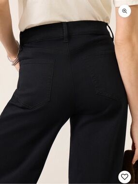 NWT Evereve Black Jolene Wide Leg crop Pants